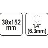 Vrták plochý 38 x 152mm Yato YT-3254