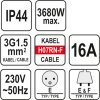 Prodlužovací kabel s gumovou izolací 20m -3zásuvky Yato YT-81162 + Dárek, servis bez starostí v hodnotě 300Kč