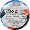 Izolační páska elektrikářská PVC 15mm / 20m modrá Yato YT-81591