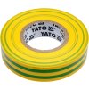 Izolační páska elektrikářská PVC 15mm / 20m žlutozelená Yato YT-81593
