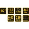 Klíč pneumatický úderový 1/2"310nm 81100 Vorel TO-81100 + Dárek, servis bez starostí v hodnotě 300Kč
