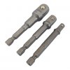 Sada adaptérů pro gola hlavice 1/4", 3/8", 1/2" + jednoduché upnutí do vrtačky díky 1/4" stopce