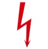 Symbol červený blesk 50x115mm - samolepka