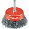 Kartáč drátěný čelní s nástavcem do vrtačky 75 mm INOX Yato YT-4751