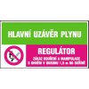 Hlavní uzávěr plynu-Regulátor-Zákaz kouření a manipulace s ohněmsamolepka MAGG 120231