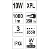 Svítilna LED XP-L CREE 10W, 1000 lm Yato YT-08567