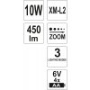 Svítilna čelovka LED XM-L2 CREE 10W, 450 lm Yato YT-08591