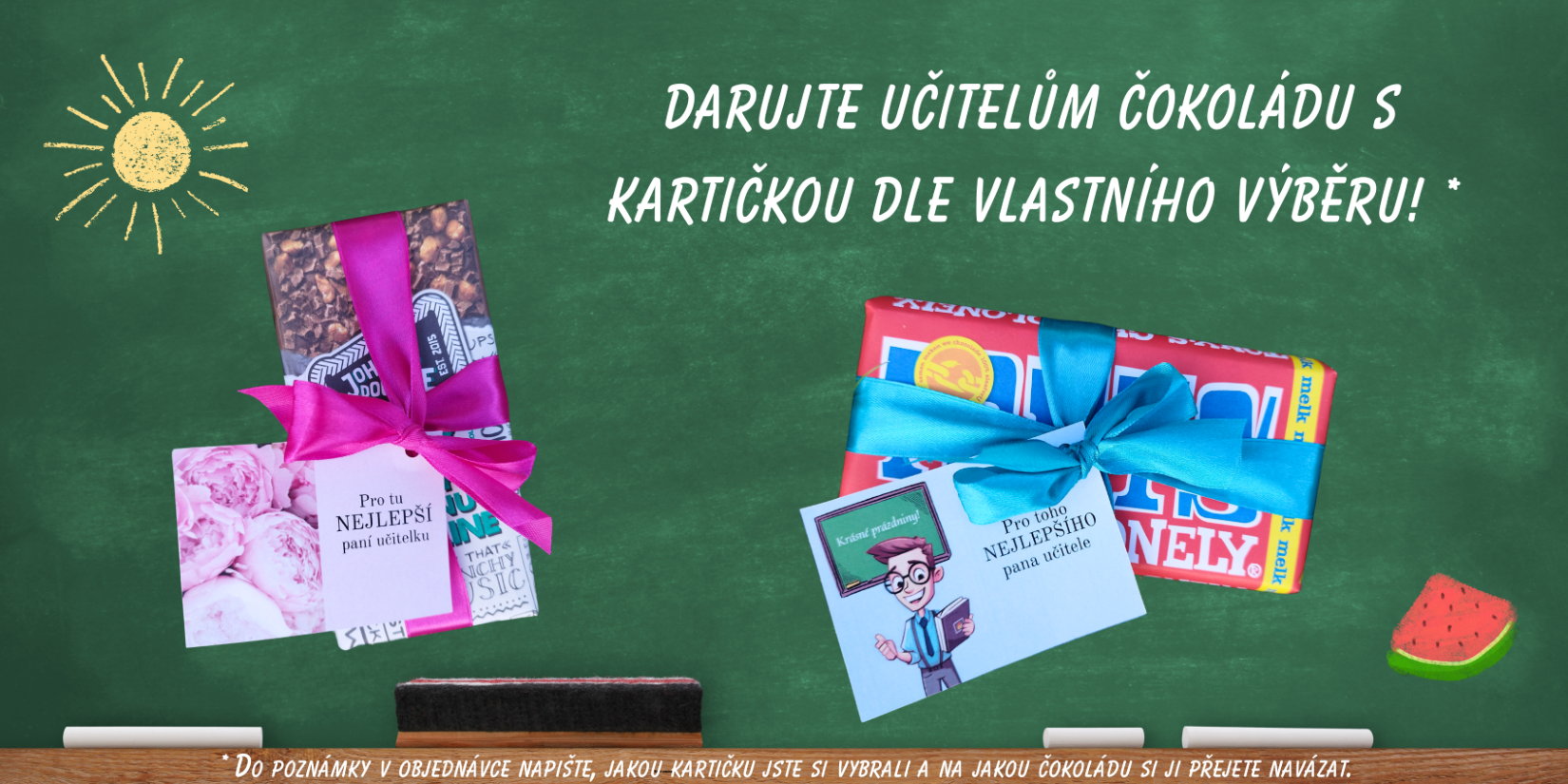 Čokoláda pro učitele v dárkovém balení