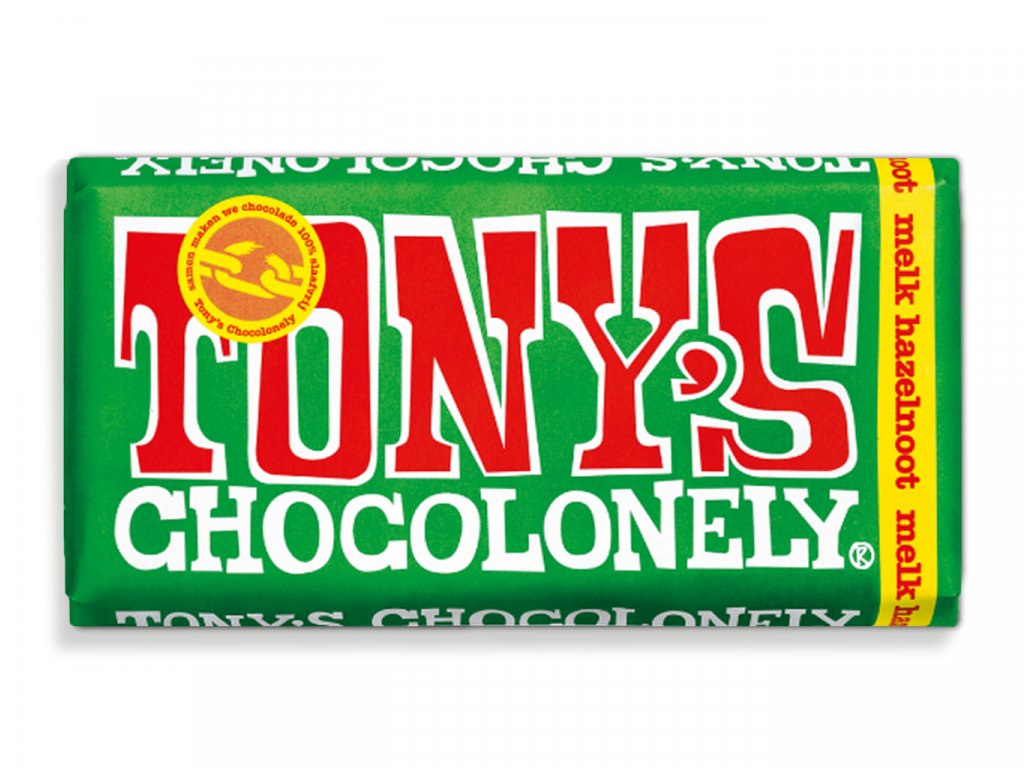 Tony’s Chocolonely - mléčná čokoláda, oříšky, 180 gramů