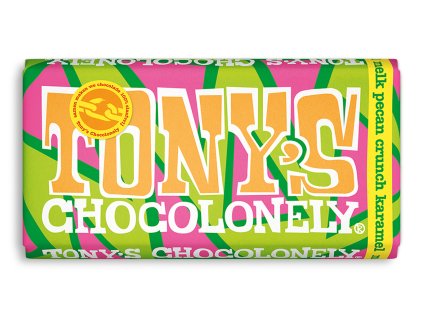 Tony's Chocolonely - mléčná čokoláda, sušenky, pekanové ořechy a karamel, 180 gramů