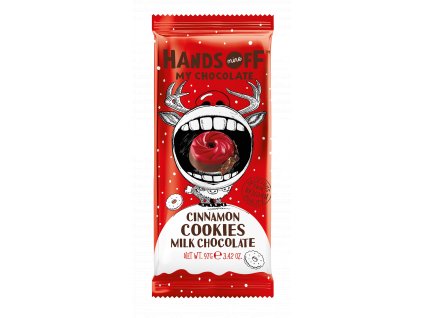 Hands off my chocolate – mléčná čokoláda, skořice a cookies, 97 gramů