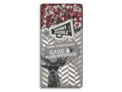 Johnny Doodle - hořká čokoláda, brownie a maliny, 150 gramů