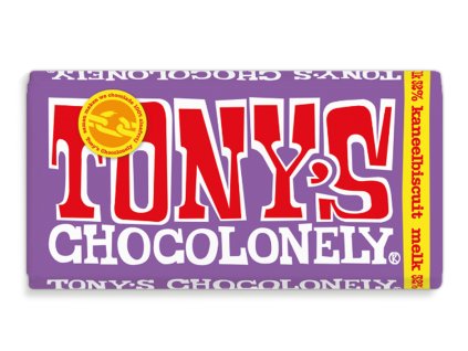 Tony’s Chocolonely – mléčná čokoláda, skořicové sušenky, 180 gramů