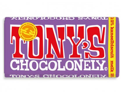 Tony’s Chocolonely – mléčná čokoláda, skořicové sušenky, 180 gramů