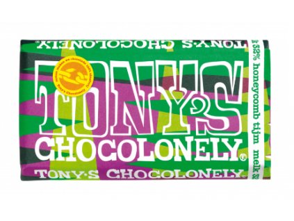 Tony’s Chocolonely – mléčná čokoláda, medové plástve a tymián, 180 gramů