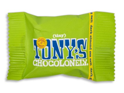 Tony’s Chocolonely – hořká čokoláda, mandle a mořská sůl, 9 gramů