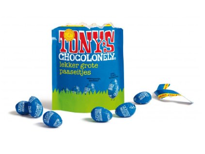 Tony’s Chocolonely – hořká čokoláda - vejce, pytlík 180 gramů