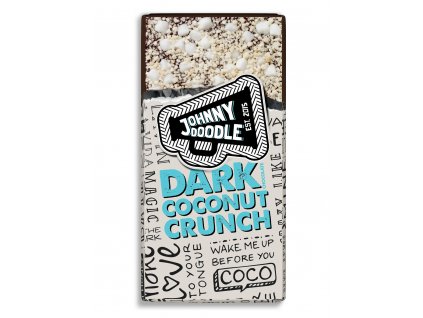 Johnny Doodle - hořká čokoláda, křupavý kokos, 150 gramů
