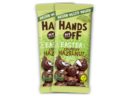 SADA 2x Hands off my chocolate – The Egg bar, lískooříšková čokoláda, lískooříšková pasta, lískové ořechy, 100 gramů