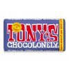 Tony’s Chocolonely – mléčná tmavá čokoláda, preclíky a karamel, 180 gramů