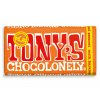 Tony’s Chocolonely – mléčná čokoláda, karamel a mořská sůl, 180 gramů
