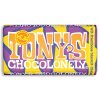 Tony's Chocolonely - bílá čokoláda, sušenky, maliny a posypky, 180 gramů