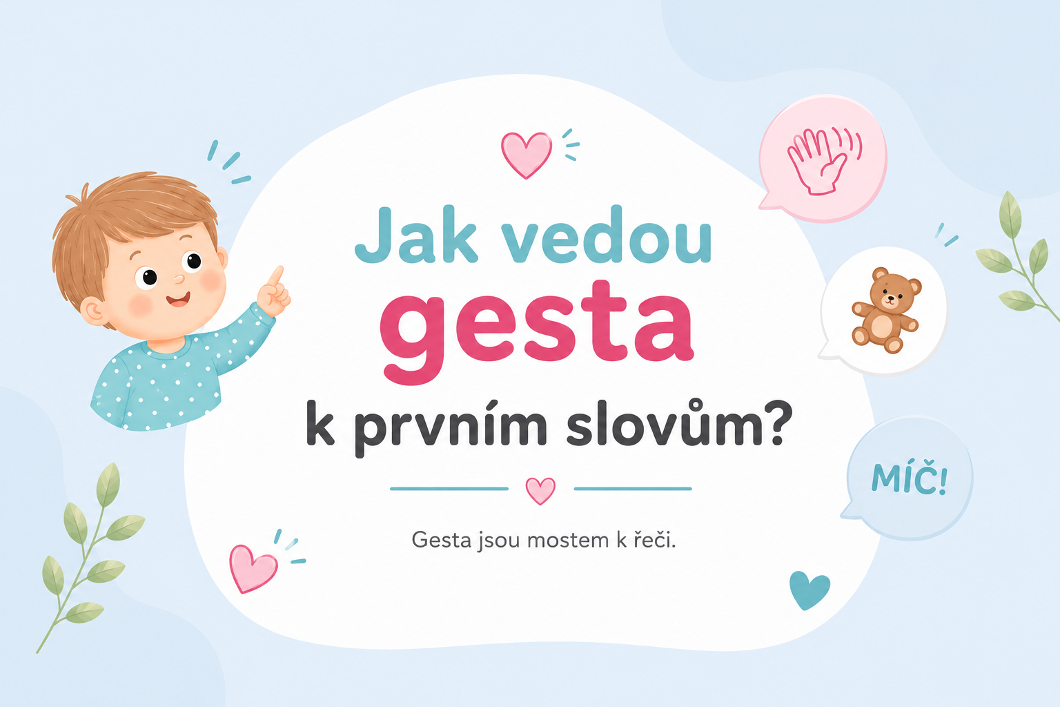 Jak vedou gesta k prvním slovům?