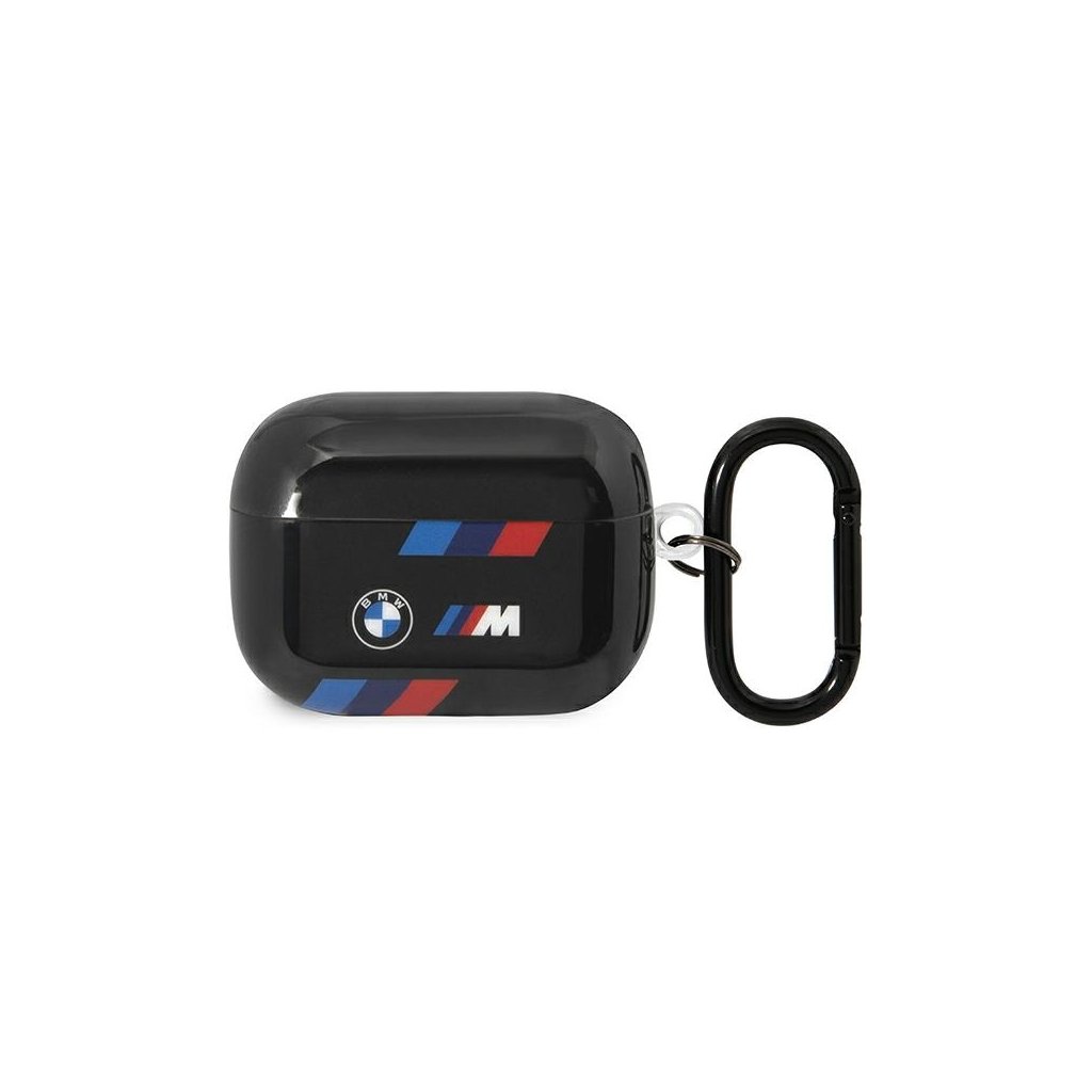 Originálne puzdro BMW Tricolor Stripes BMAP222SOTK pre AirPods Pro 2 Black