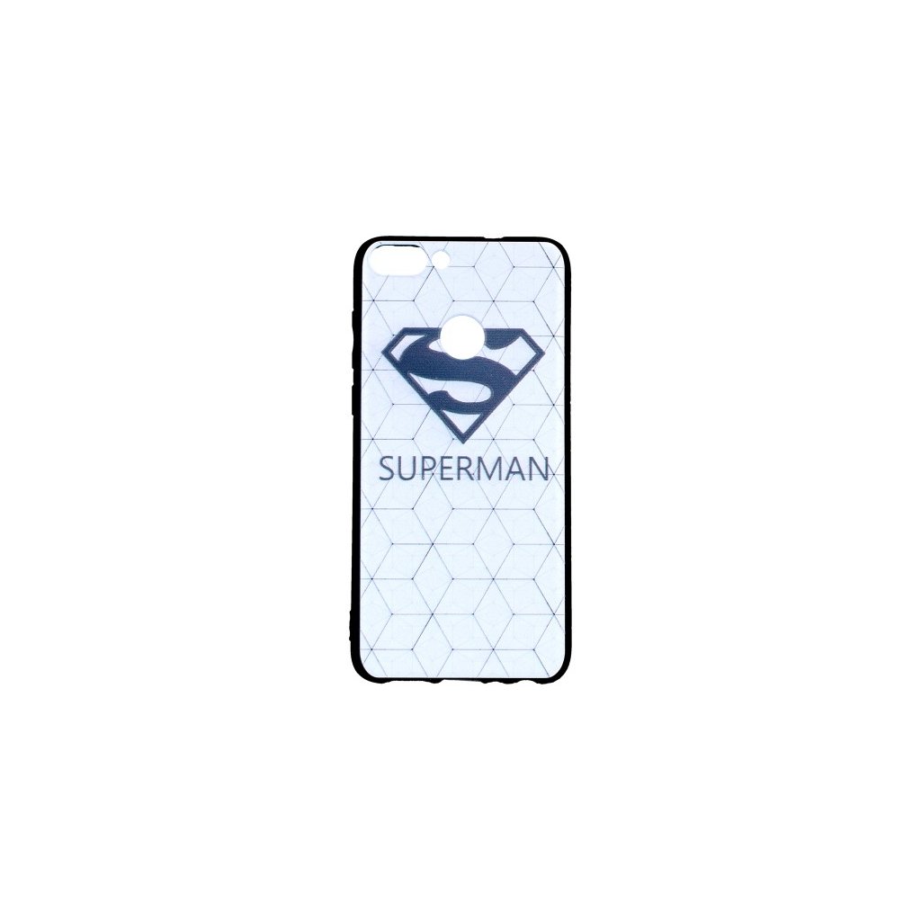 Zadný 3D silikónový kryt na Huawei P Smart Biely Superman