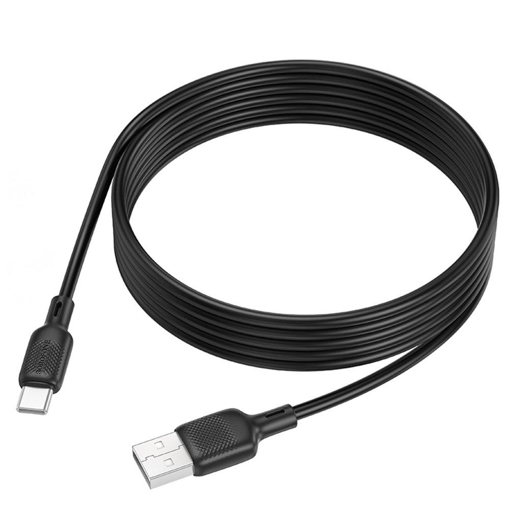Borofone dátový kábel Lenny Series BX113 USB na Type C silikónový 3A 2m čierny