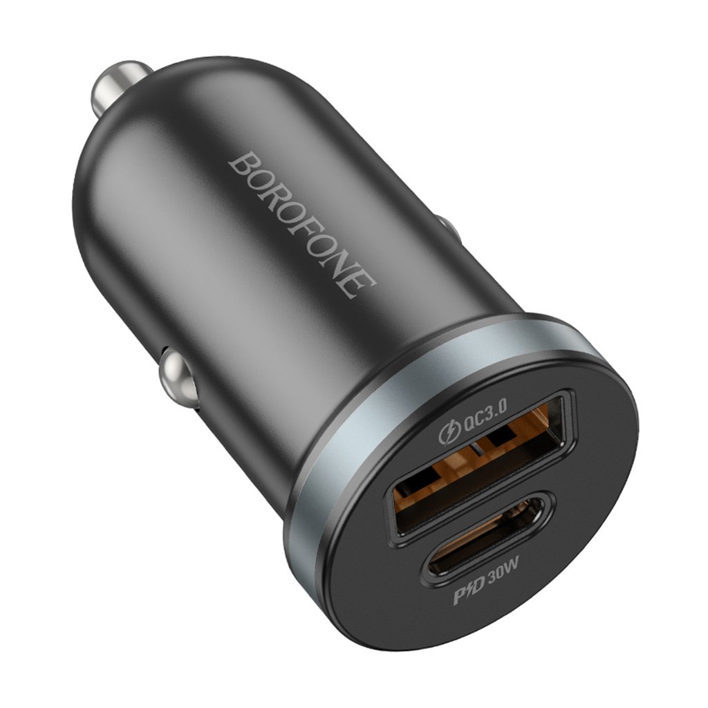 Borofone autonabíjačka Scenery BZ22 USB Type C PD30W QC3.0 čierna