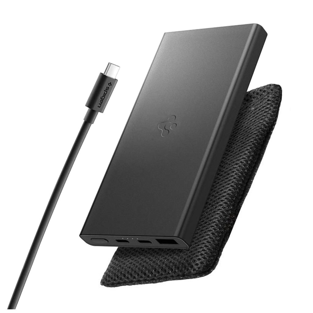 Spigen Power Bank Essential EA2210 Rýchle Nabíjanie USB 2x Type C 10000mAh Čierna