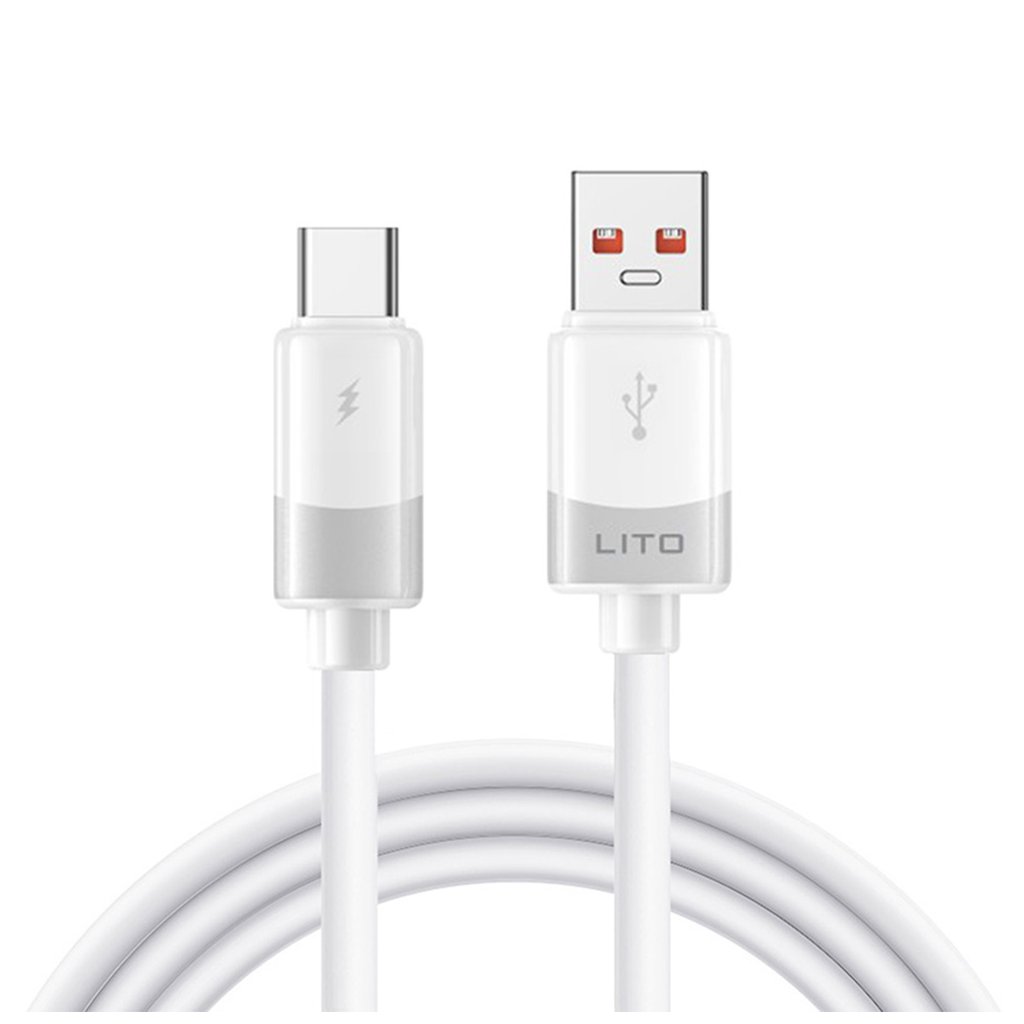 Lito Dátový kábel Liquid Silicone LD07 USB na Type C Rýchlonabíjanie 60W Biely