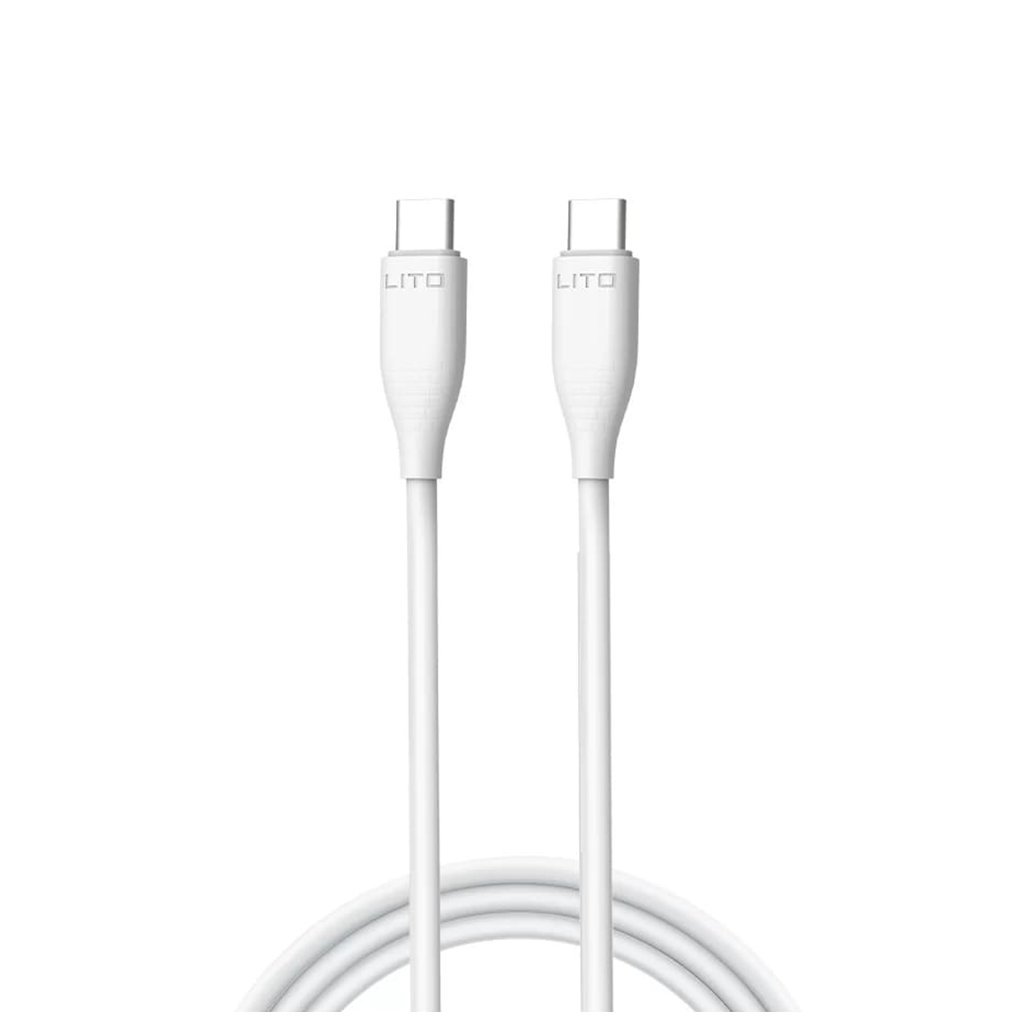 Lito Dátový kábel Liquid Silicone LD03 Type C na Type C Rýchle nabíjanie 60W 1m biely