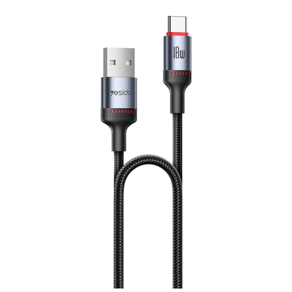 Yesido Dátový kábel CA130C USB na Type C Rýchle nabíjanie 2m Čierny