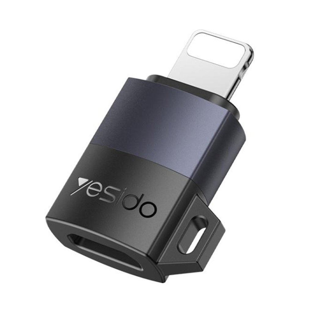 Yesido OTG adaptér GS27 Type C na Lightning 480Mpb s hliníkovou zliatinou 27W sivý