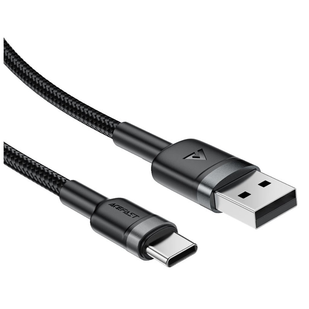 Acefast Dátový Kábel C22 04 Rýchlonabíjací USB na Type C 3A 1.2m čierny