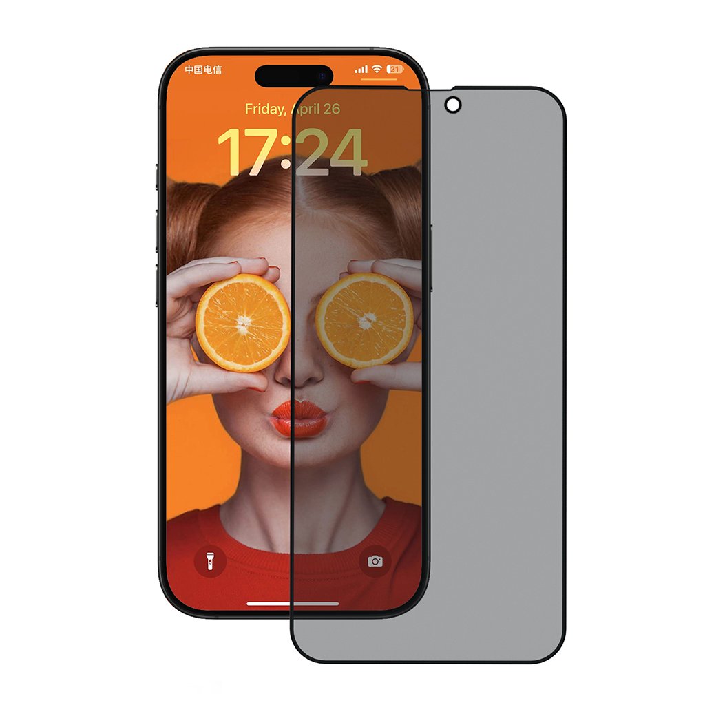 ANANK 2.5D 5X Zosilnený 180 stupňový ochranný filter súkromia iPhone 17 Pro čierny