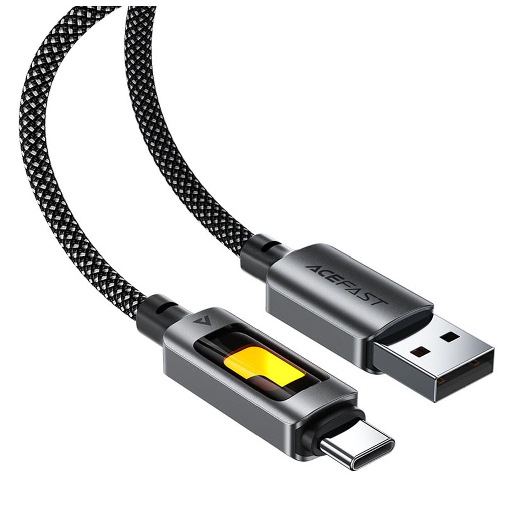 Acefast Datový kábel C2104 Rýchle nabíjanie USB na TypeC 1.2m čierny