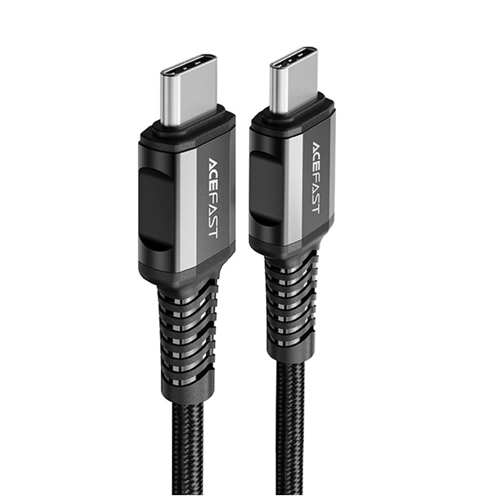 Acefast Datový kábel C103 TypeC na TypeC 60W 20V 3A Rýchle nabíjanie Nylonový opletený 1.2m Čierny