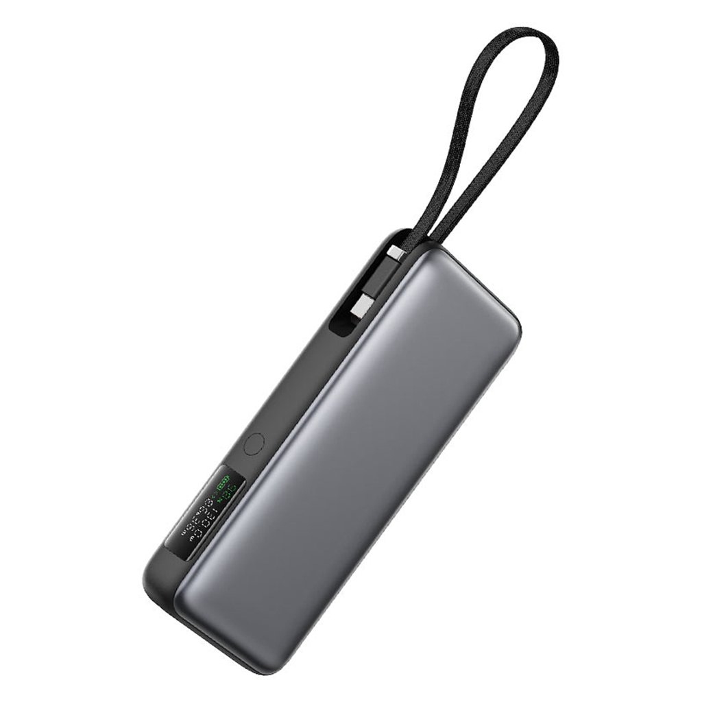 Acefast Power Bank M22 20000 s káblom Type C 20000mAh 74Wh PD130W LED displej čierna
