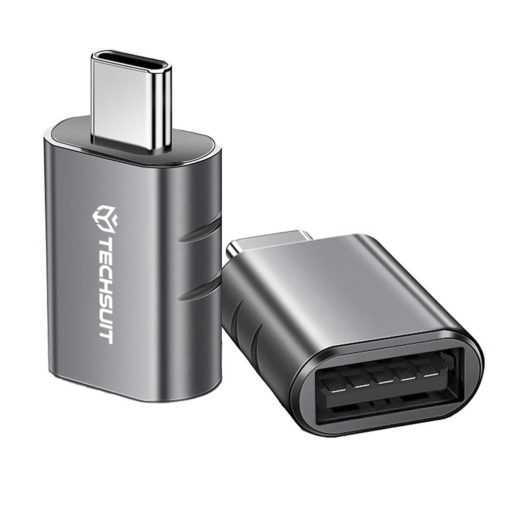 Techsuit Premium OTG Adaptér SlateVolt A10 USB 3.0 na Type C sivý