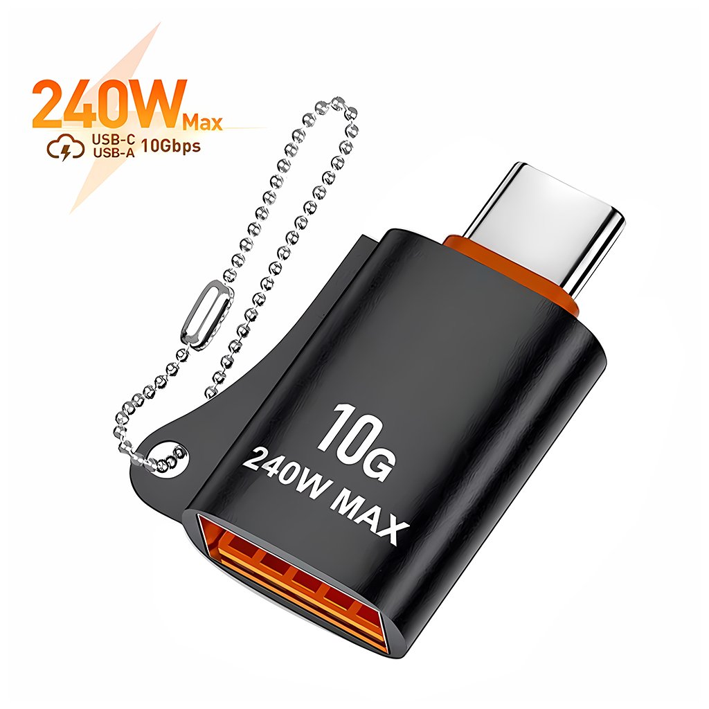 Techsuit Premium OTG Adaptér HyperPort A1 USB 3.0 na Type C čierna oranžová