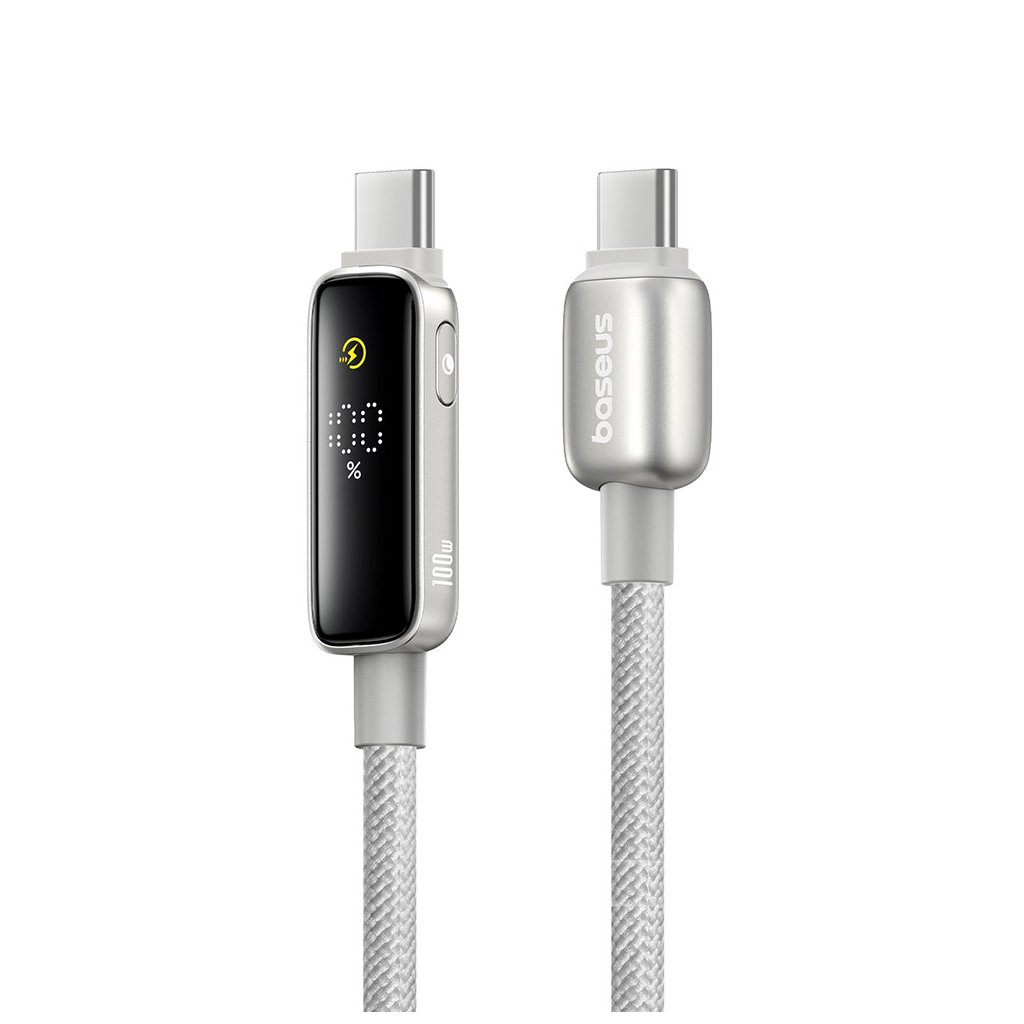 Baseus dátový kábel Vipow Type C rýchle nabíjanie displej režim spánku 100W 2m Galaxy prírodný titán