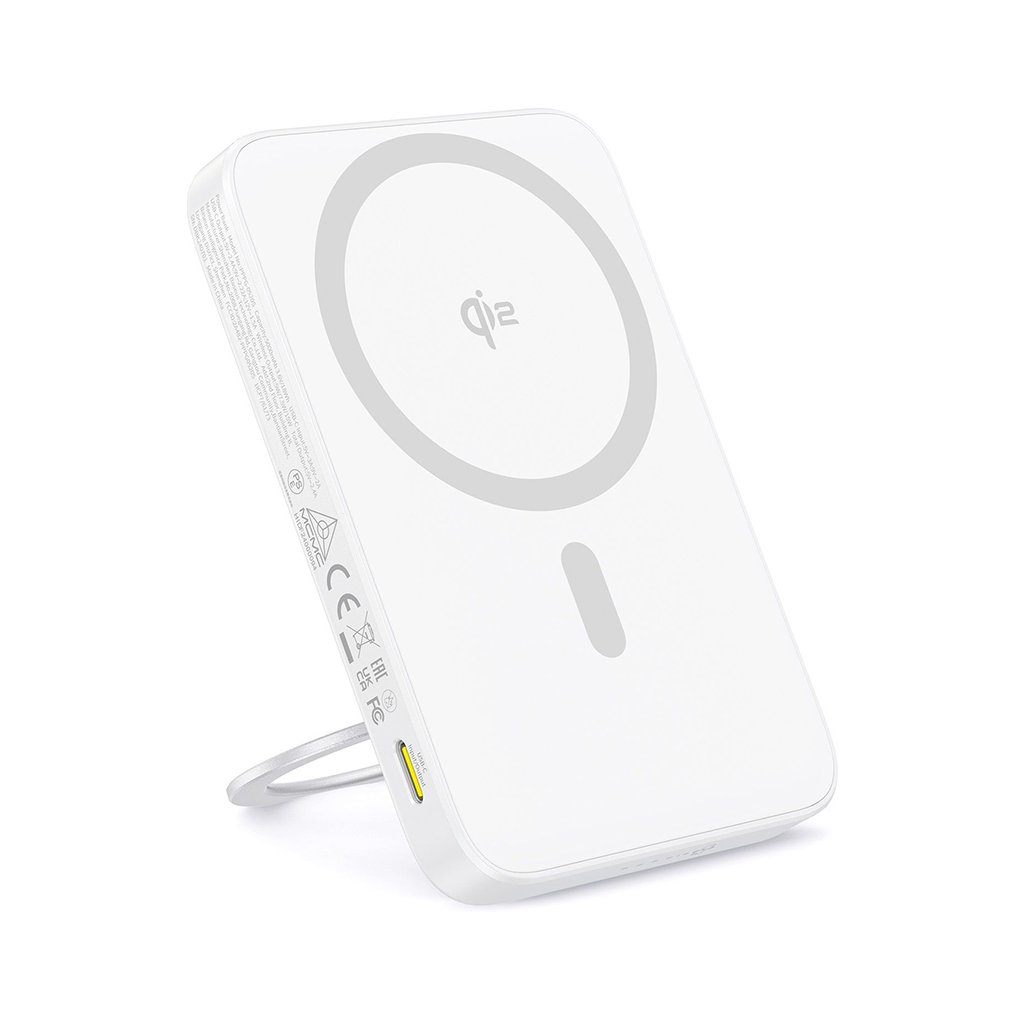 Baseus Power Bank PicoGo 5000mAh biela s otočným stojanom a káblom Type C