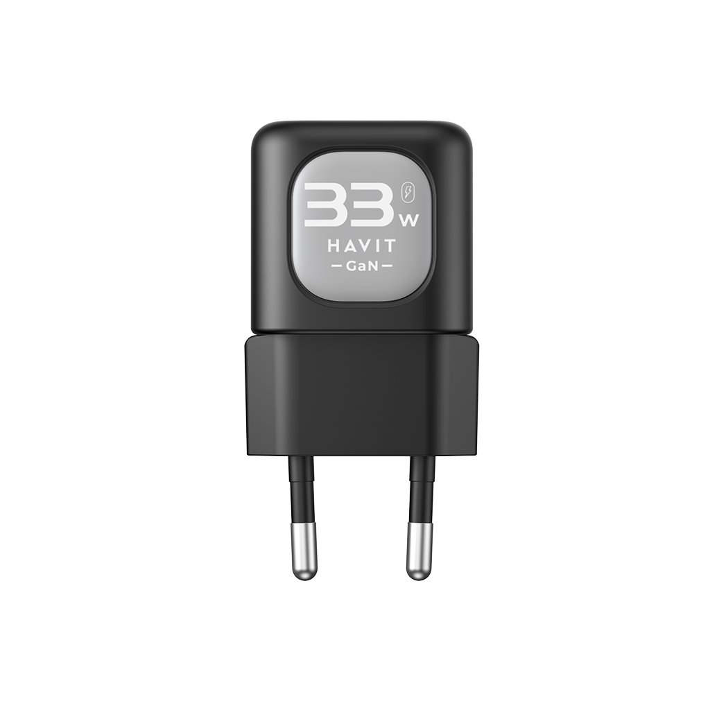 Havit nástenná nabíjačka UC230 EU Type C USB 33W čierna sivá