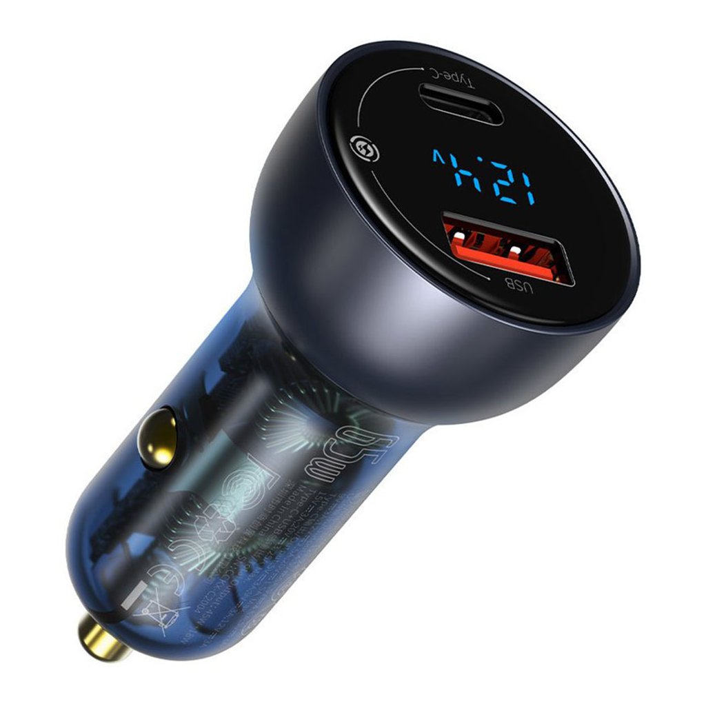 Baseus Nabíjačka do auta CCKX-C0G Type-C PD65W USB QC4.0 sivá