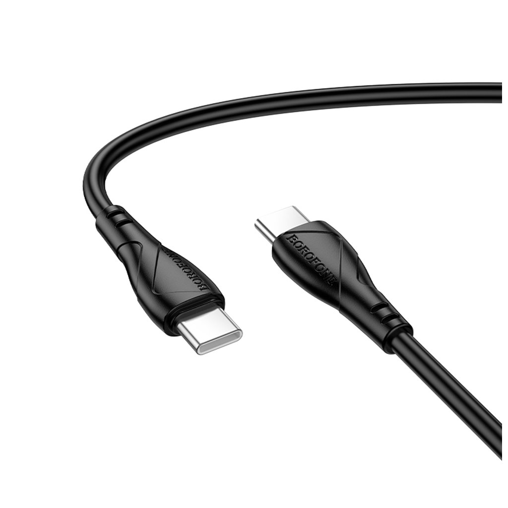 Borofone dátový kábel Energy Series BX121 Type-C na Type-C PVC 3A PD 60W 1m čierny