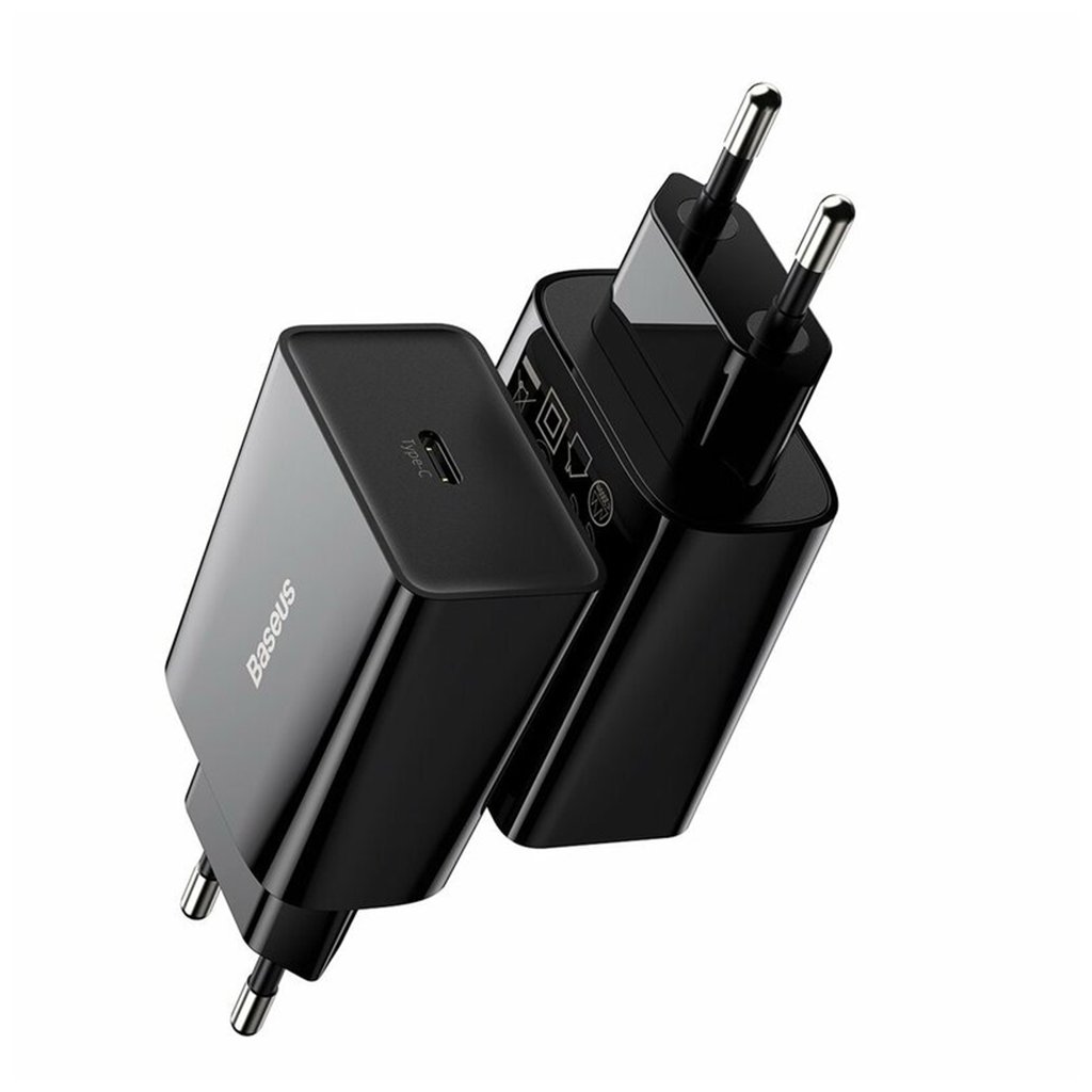 Baseus Speed Mini Nástenná nabíjačka 20W Type-C Čierna