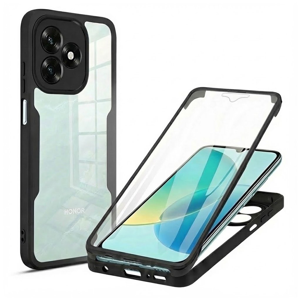 Techsuit - ColorVerse 360 Series + ochrana obrazovky - Honor X5c Plus - čierna